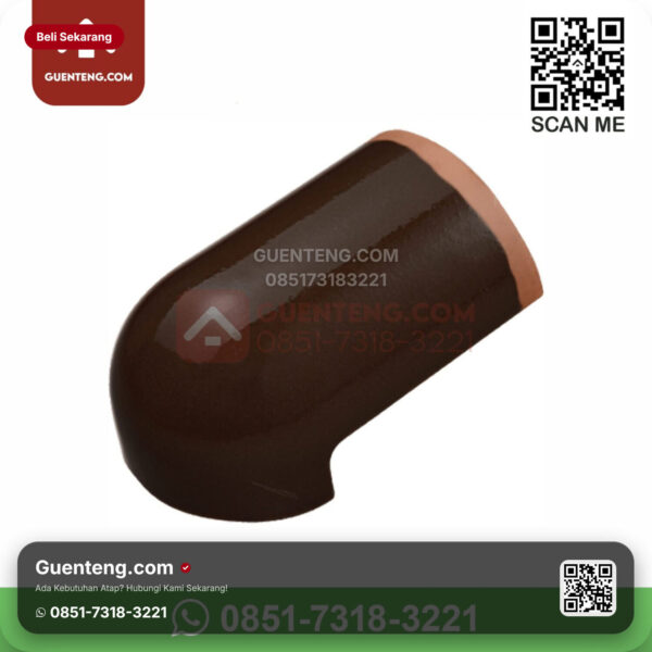 Genteng Keramik Kanmuri - Espanica Aksesoris Genteng Nok Ujung Jurai Kanmuri Espanica Grade 1 Brown