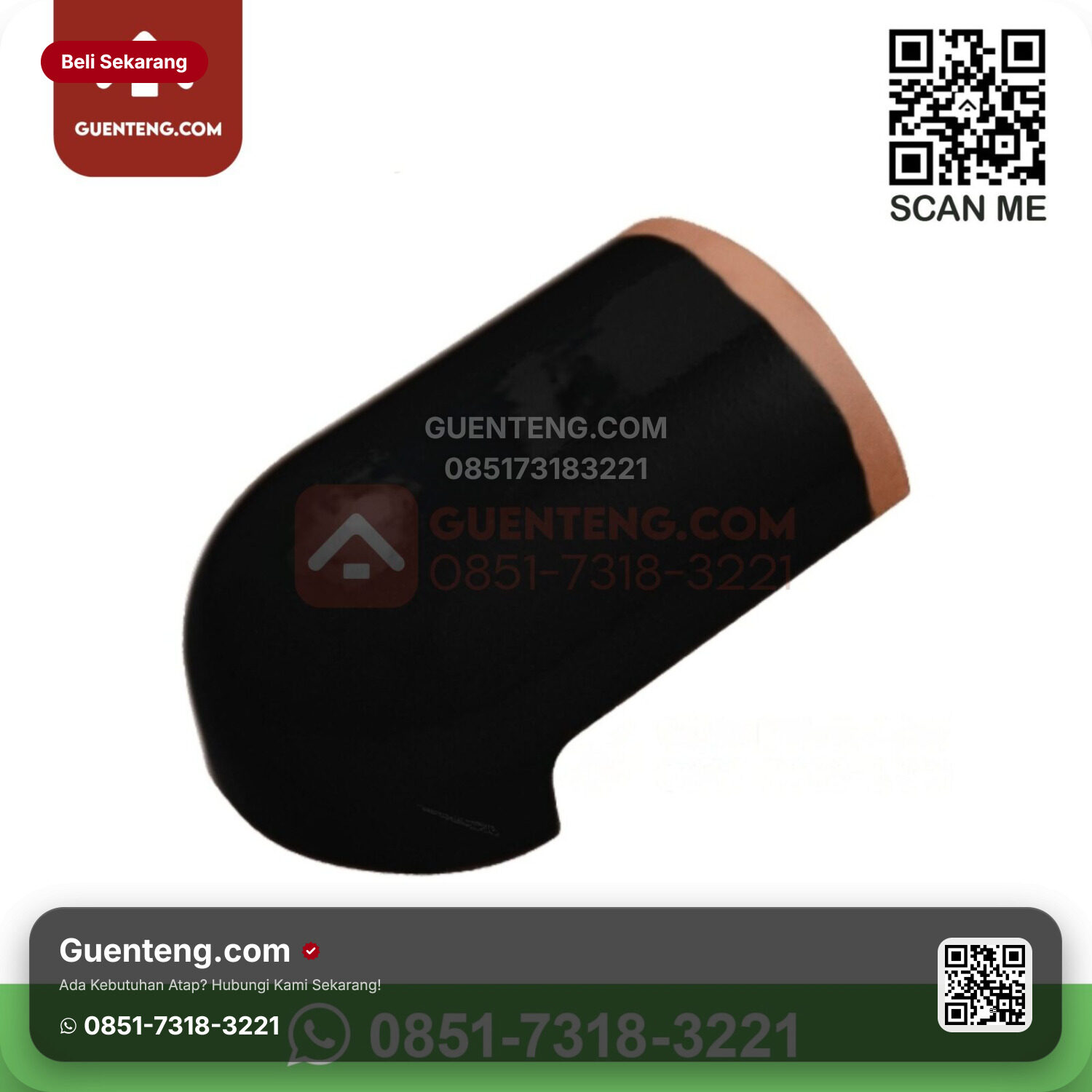 Genteng Keramik Kanmuri – Espanica Aksesoris Genteng Nok Ujung Jurai Kanmuri Espanica Grade 1 Diamond Black