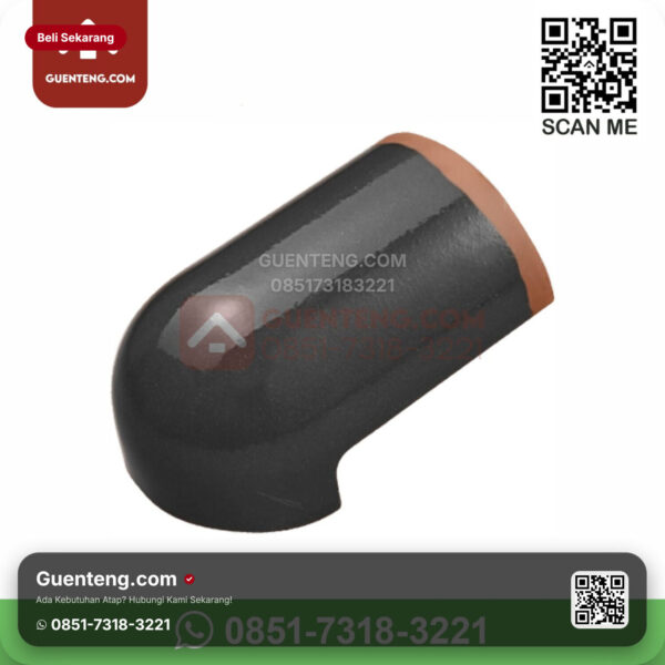 Genteng Keramik Kanmuri - Espanica Aksesoris Genteng Nok Ujung Jurai Kanmuri Espanica Grade 1 Medi Grey
