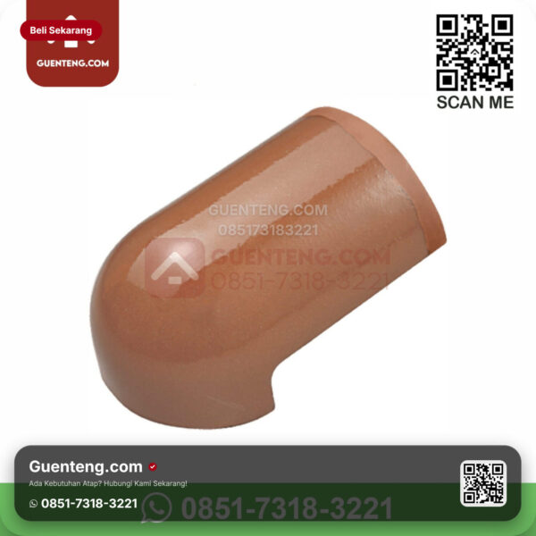 Genteng Keramik Kanmuri - Espanica Aksesoris Genteng Nok Ujung Jurai Kanmuri Espanica Grade 1 Medi Orange