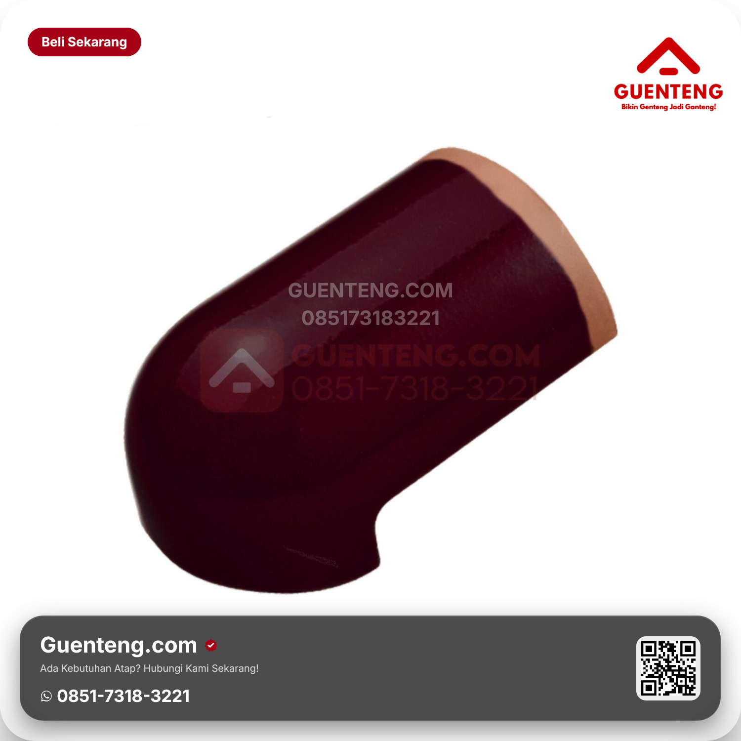 Genteng Keramik Ujung Jurai Kanmuri Espanica Aksesoris Padma Red Grade 2