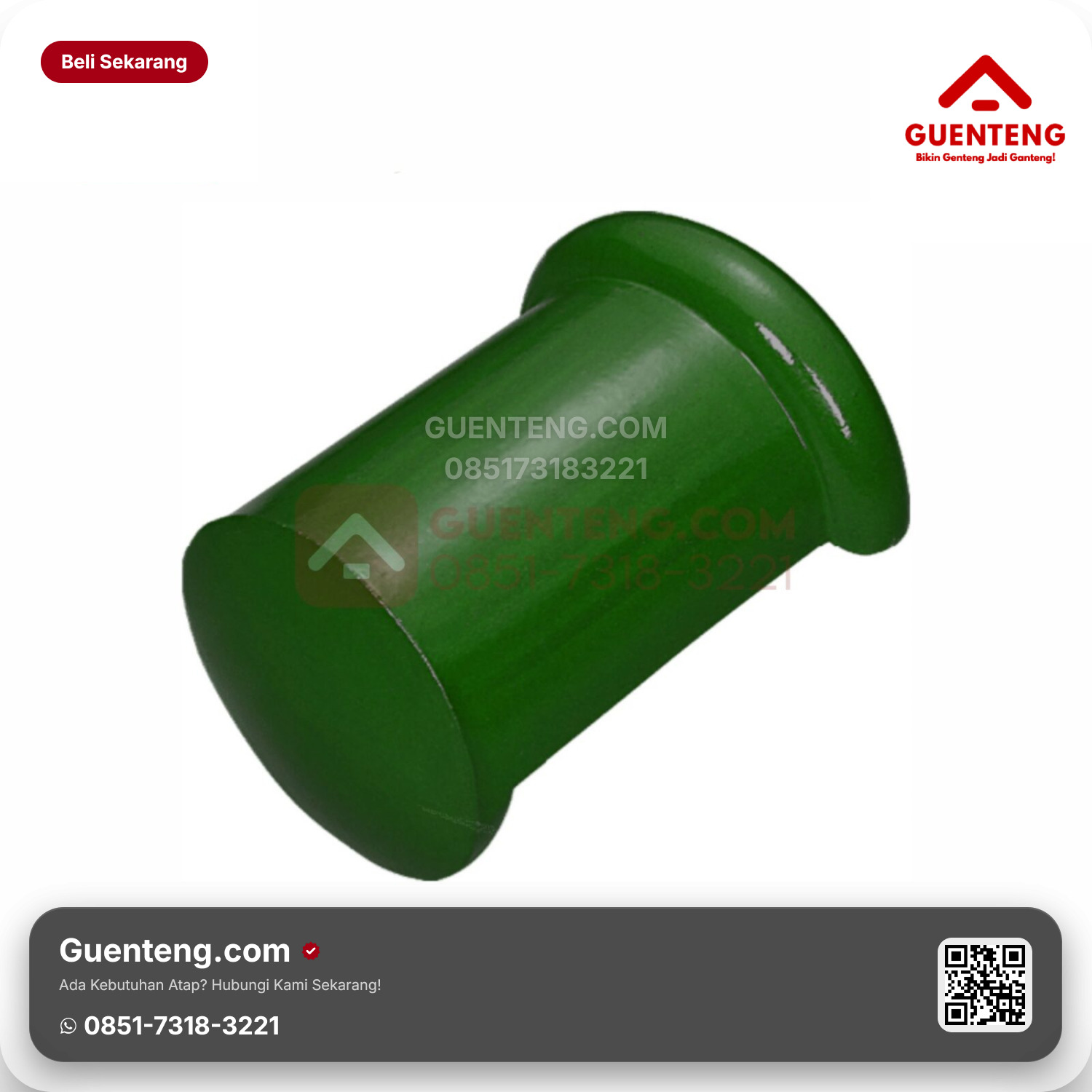 Genteng Keramik Nok Ujung Kanan Kanmuri Espanica Aksesoris Green Grade 2