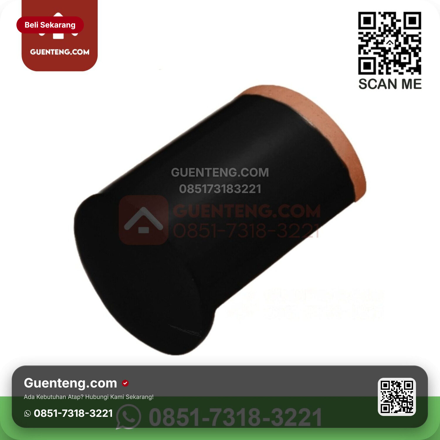 Keramik Kanmuri Kanmuri Espanica Genteng Nok Ujung Nok Kiri Kanmuri Espanica Diamond Black Grade 1 Pcs