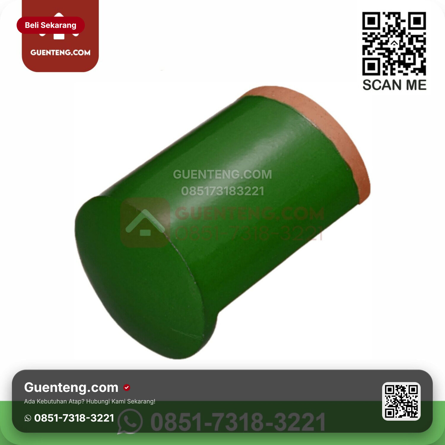 Genteng Keramik Kanmuri – Espanica Aksesoris Genteng Nok Ujung Nok Kiri Kanmuri Espanica Grade 1 Green