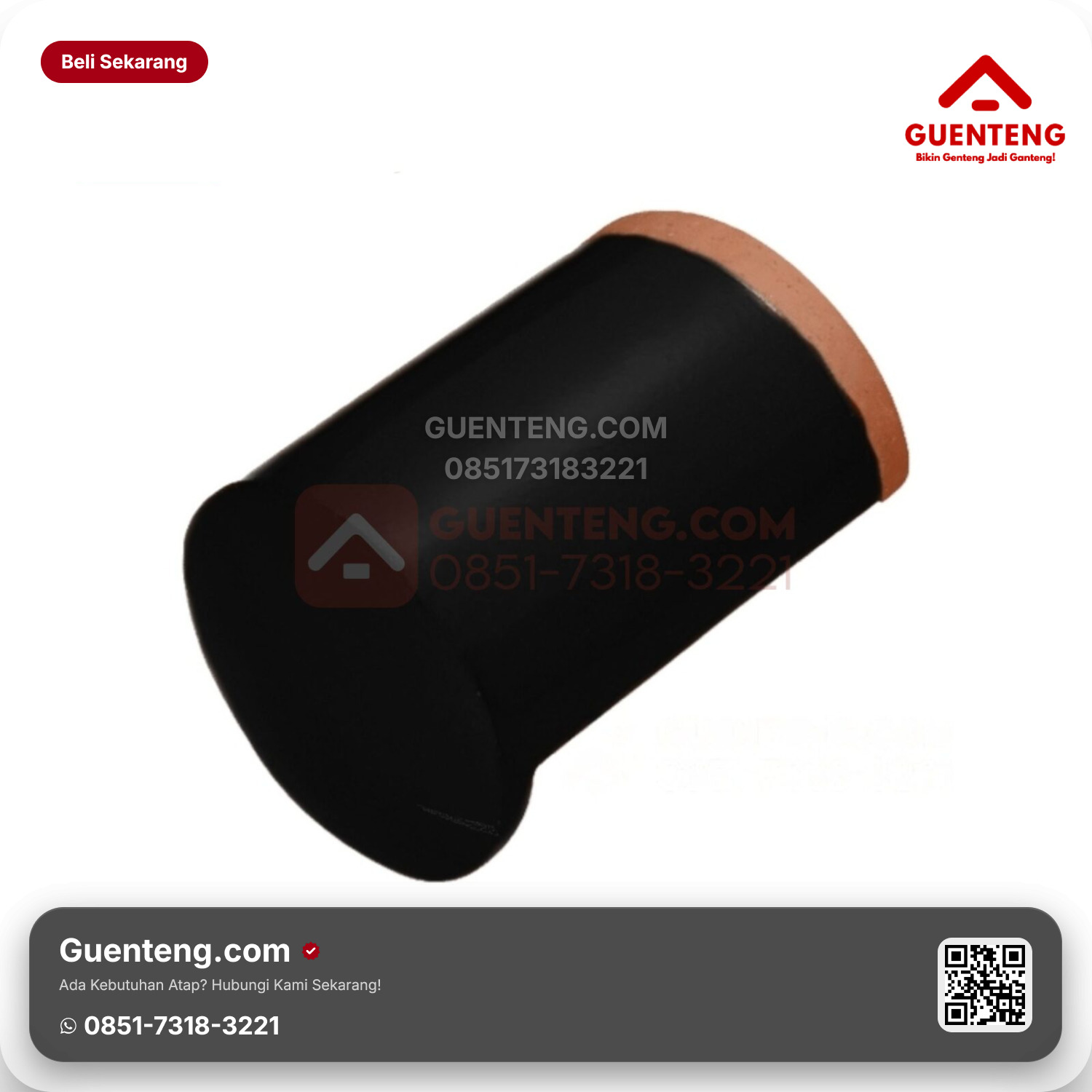 Genteng Keramik Ujung Nok Kiri Kanmuri Espanica Aksesoris Volcanic Black Grade 2