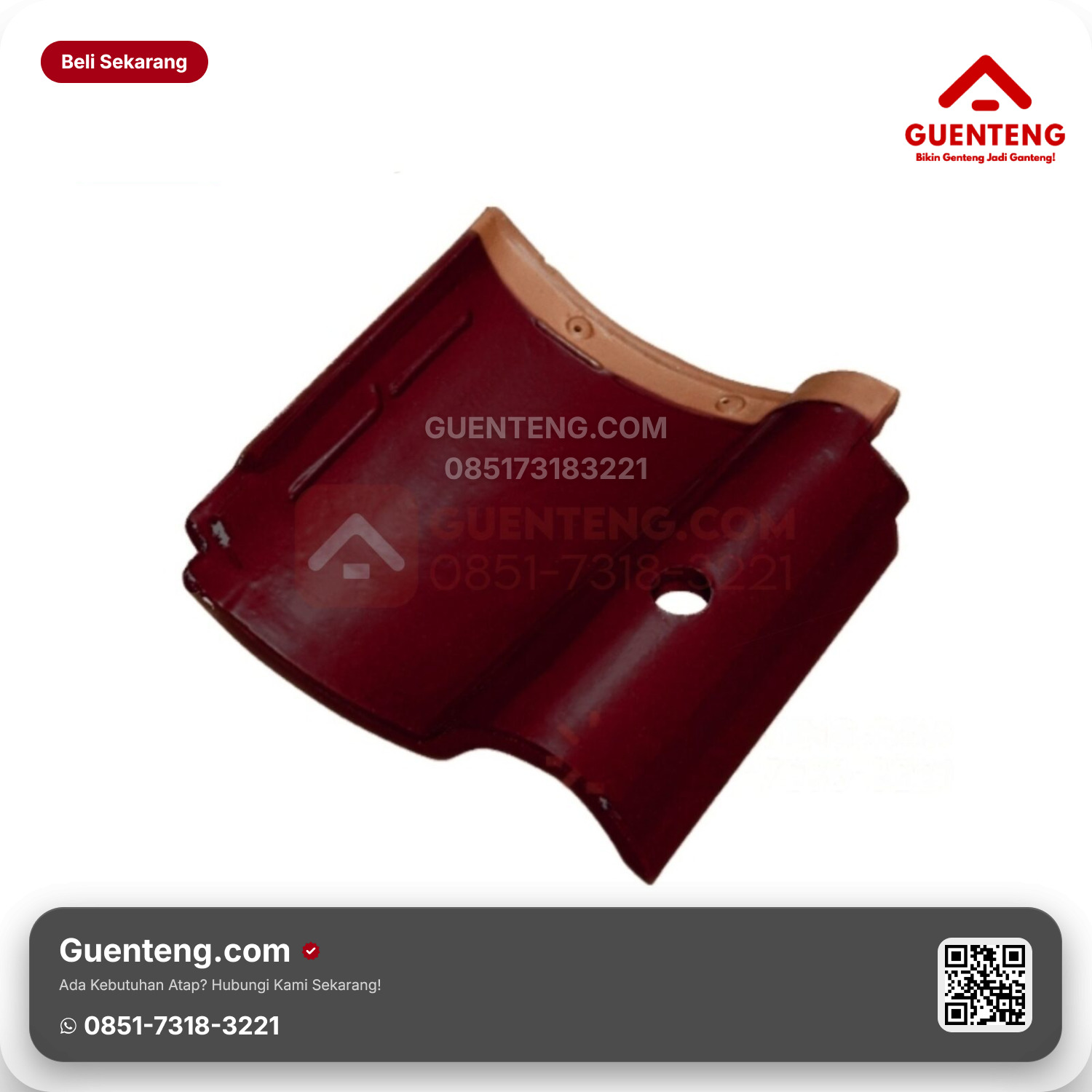 Genteng Keramik Pemanas Air Kanmuri Espanica Aksesoris Maroon Grade 1