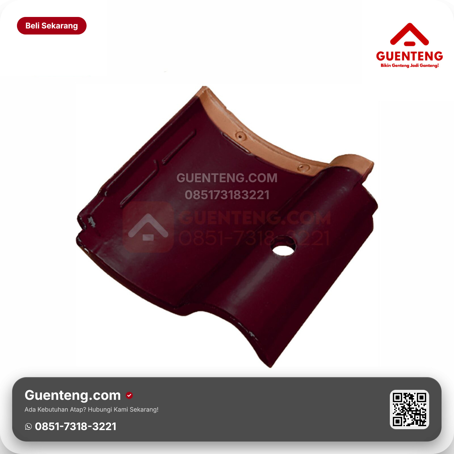 Genteng Keramik Pemanas Air Kanmuri Espanica Aksesoris Padma Red Grade 2