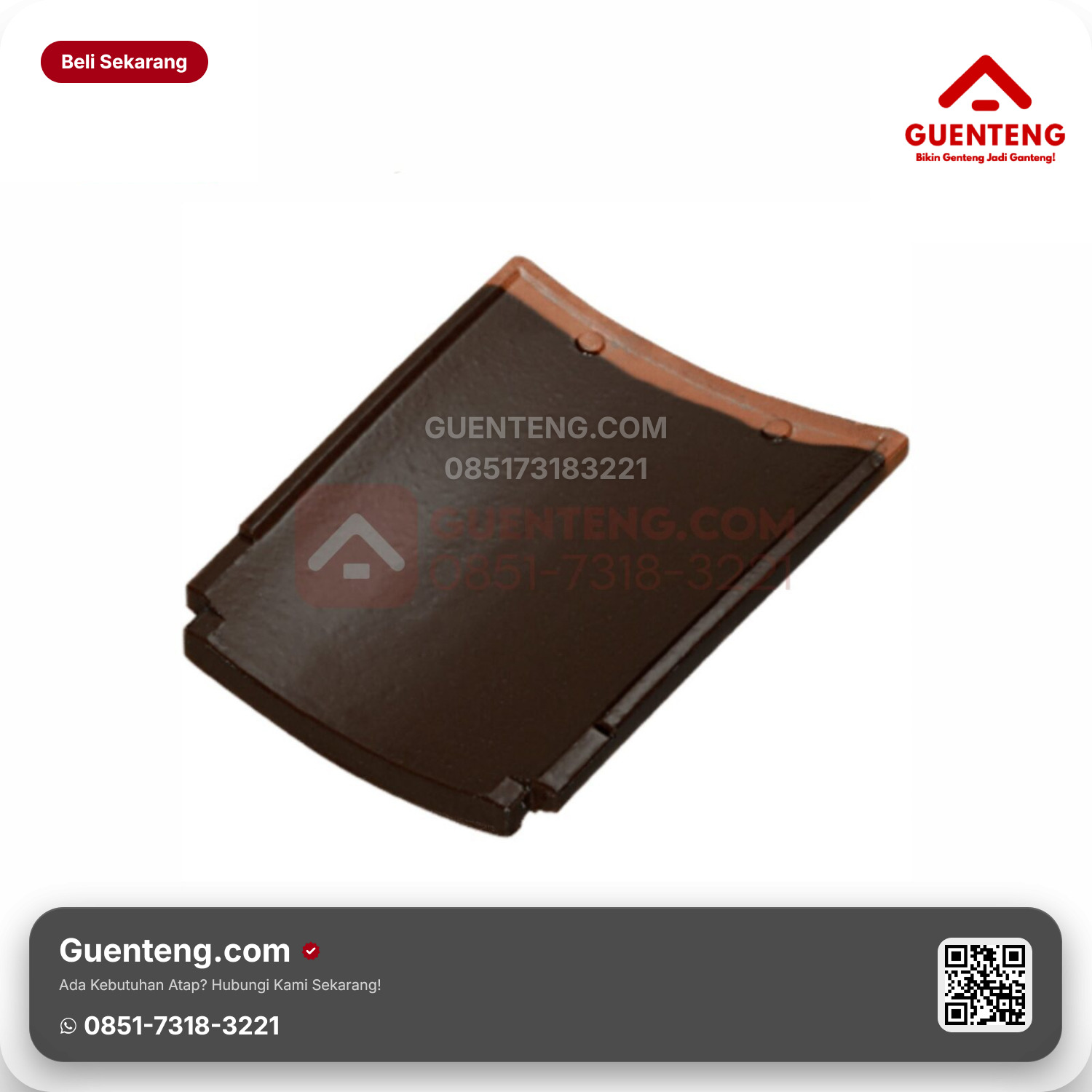 Genteng Keramik Setengah Kanmuri Espanica Aksesoris Brown Grade 2