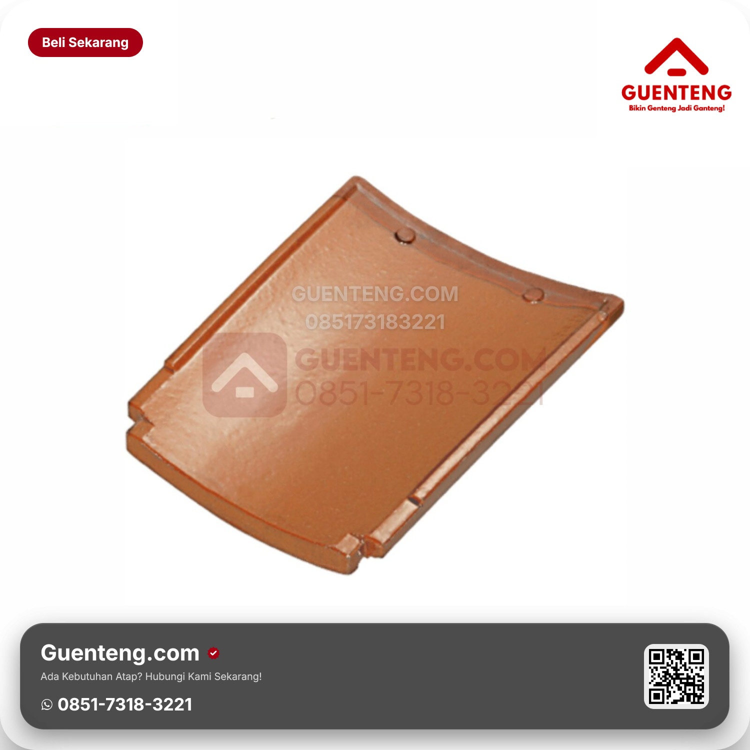 Genteng Keramik Setengah Kanmuri Espanica Aksesoris Unglazed Grade 1