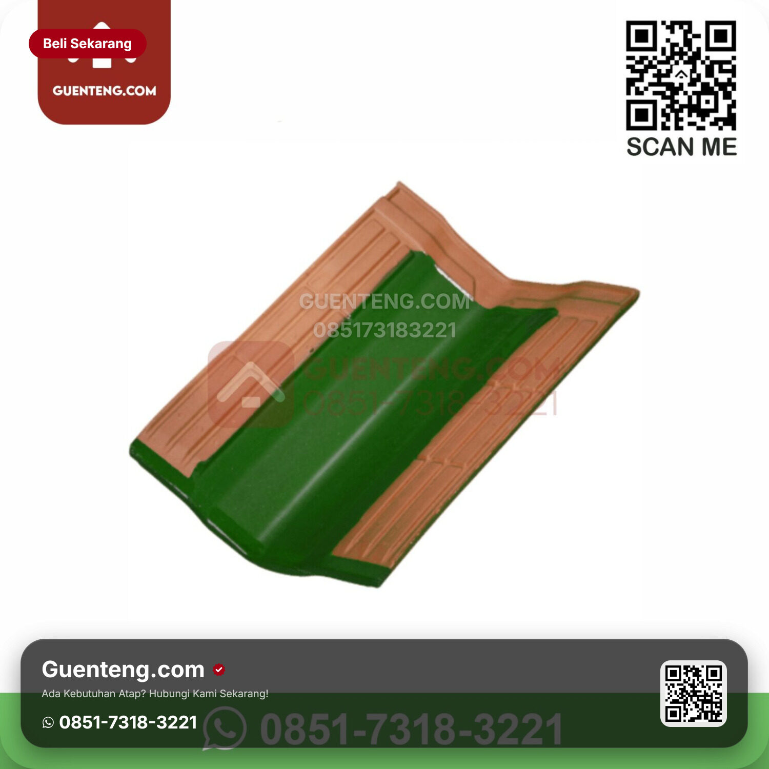 Genteng Keramik Kanmuri – Espanica Aksesoris Genteng Talang/Valley Tile Kanmuri Espanica Grade 1 Green