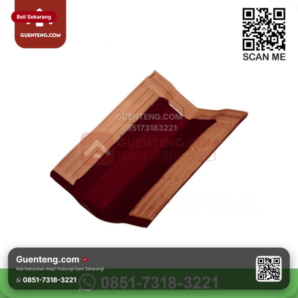Keramik Kanmuri Kanmuri Espanica Genteng Talang Valley Tile Kanmuri Espanica Maroon Grade 1 Pcs