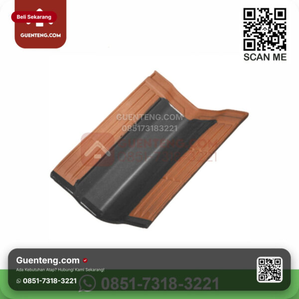 Keramik Kanmuri Kanmuri Espanica Genteng Talang Valley Tile Kanmuri Espanica Medi Grey Grade 1 Pcs