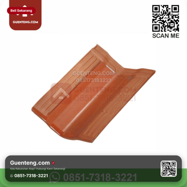 Keramik Kanmuri Kanmuri Espanica Genteng Talang Valley Tile Kanmuri Espanica Medi Red Grade 1 Pcs