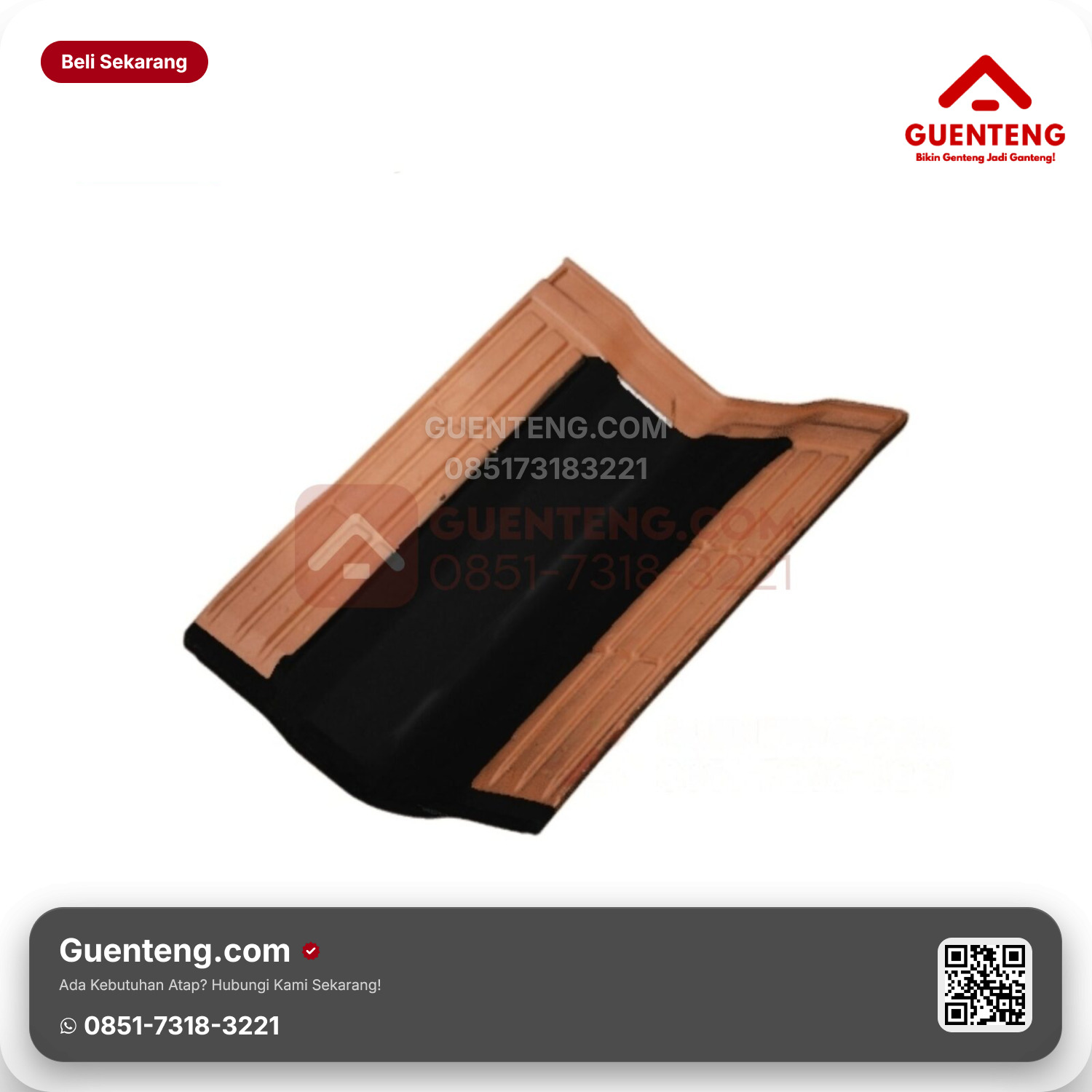 Genteng Keramik Talang/Valley Tile Kanmuri Espanica Aksesoris Volcanic Black Grade 2