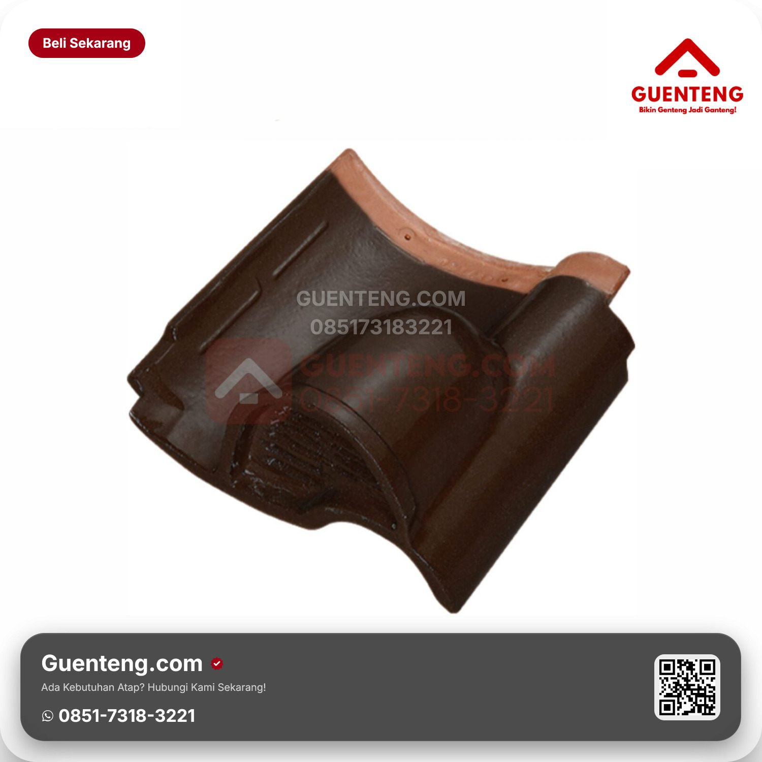 Genteng Keramik Ventilasi Kanmuri Espanica Aksesoris Brown Grade 1