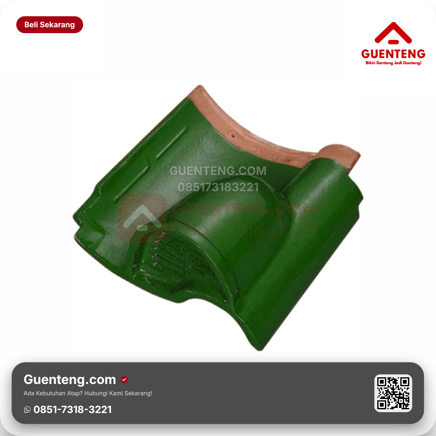 Genteng Keramik Ventilasi Kanmuri Espanica Aksesoris Green Grade 2