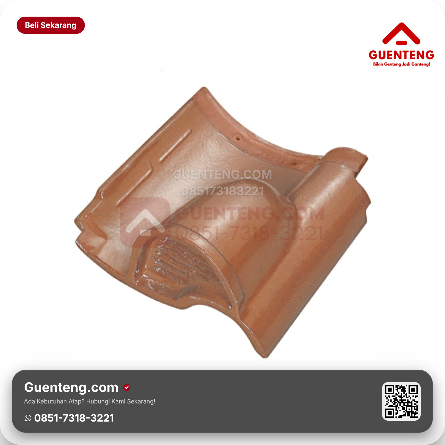 Genteng Keramik Ventilasi Kanmuri Espanica Aksesoris Medi Brown Grade 1