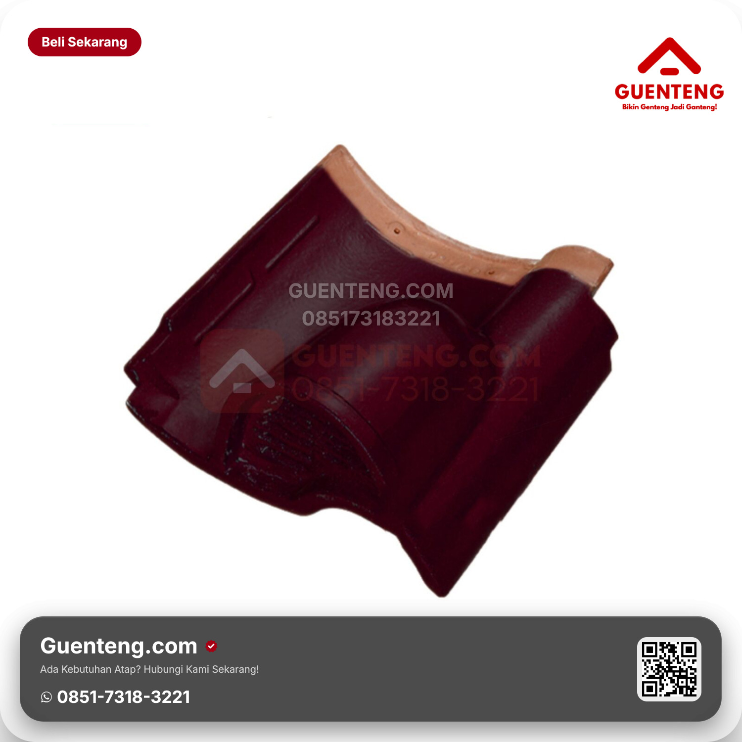 Genteng Keramik Ventilasi Kanmuri Espanica Aksesoris Wine Red Grade 1