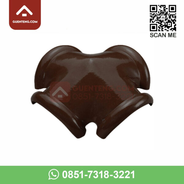 Keramik Kanmuri Kanmuri Espanica Nok 4 Arah Jurai Brown Grade 1 Pcs