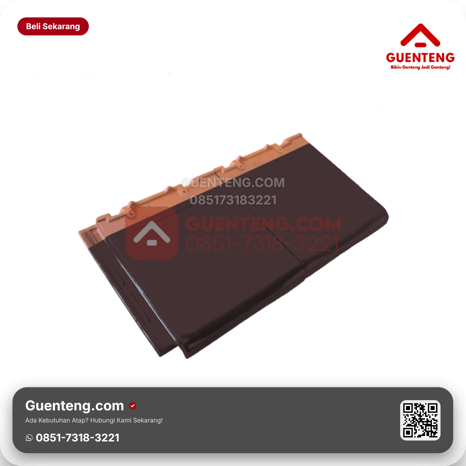 Genteng Keramik Dobel Kanmuri Full Flat Aksesoris Garnet Grade 2