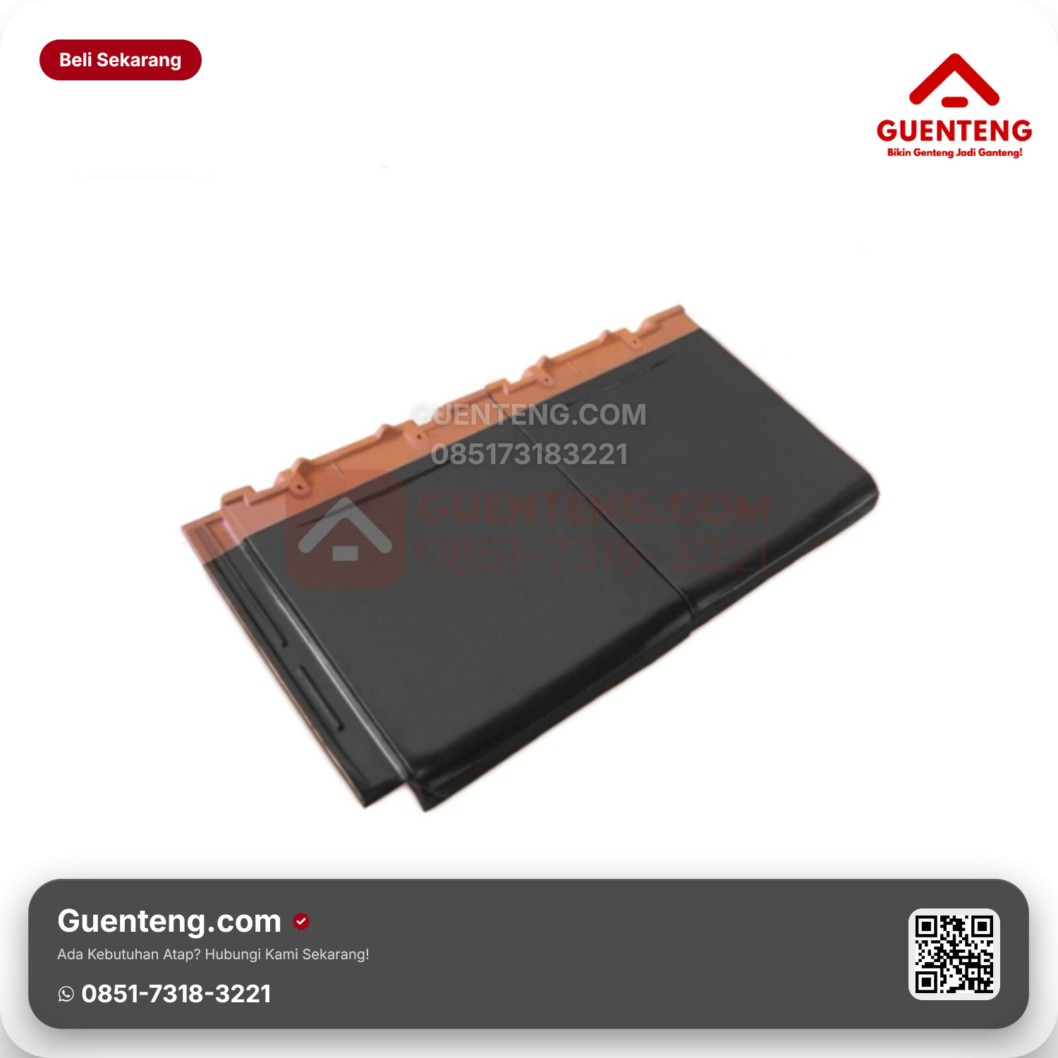 Genteng Keramik Dobel Kanmuri Full Flat Aksesoris Medi Grey Grade 1