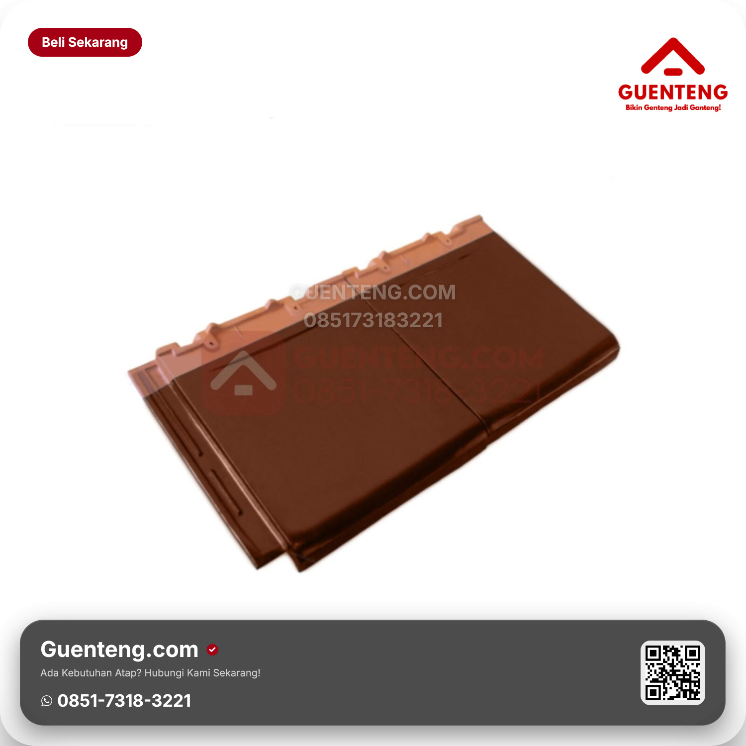 Genteng Keramik Dobel Kanmuri Full Flat Aksesoris Natural Grade 1