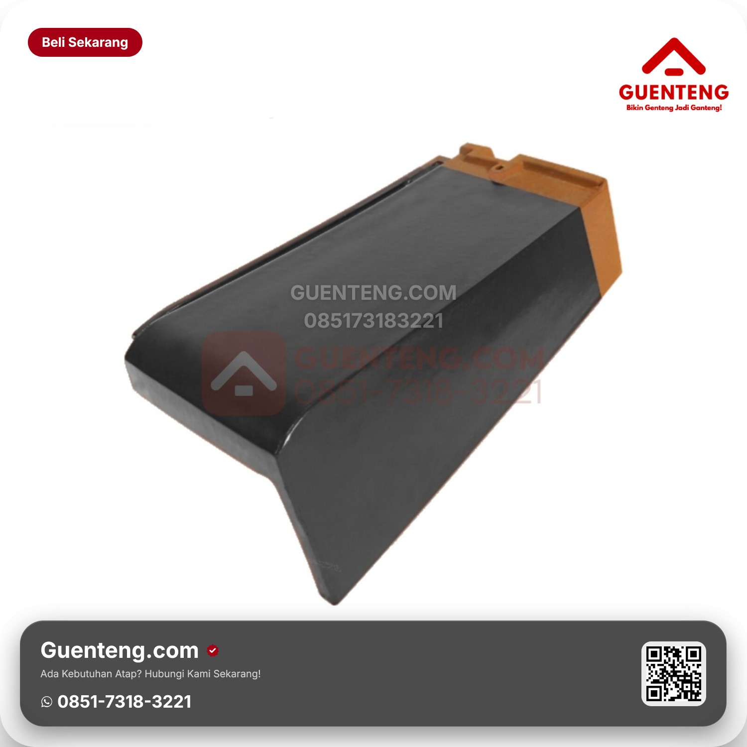 Genteng Keramik Lisplang Kiri Kanmuri Full Flat Aksesoris Medi Grey Grade 2