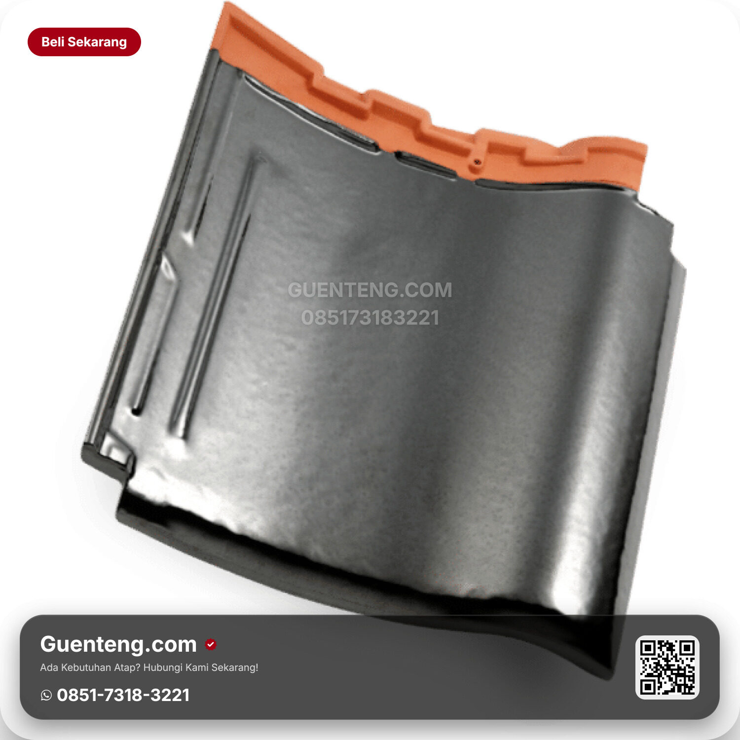 Keramik Kanmuri Kanmuri Full Flat Genteng Nok 4 Arah Penangkal Petir Kanmuri Full Flat Grade 1 Galaxy Silver Pcs