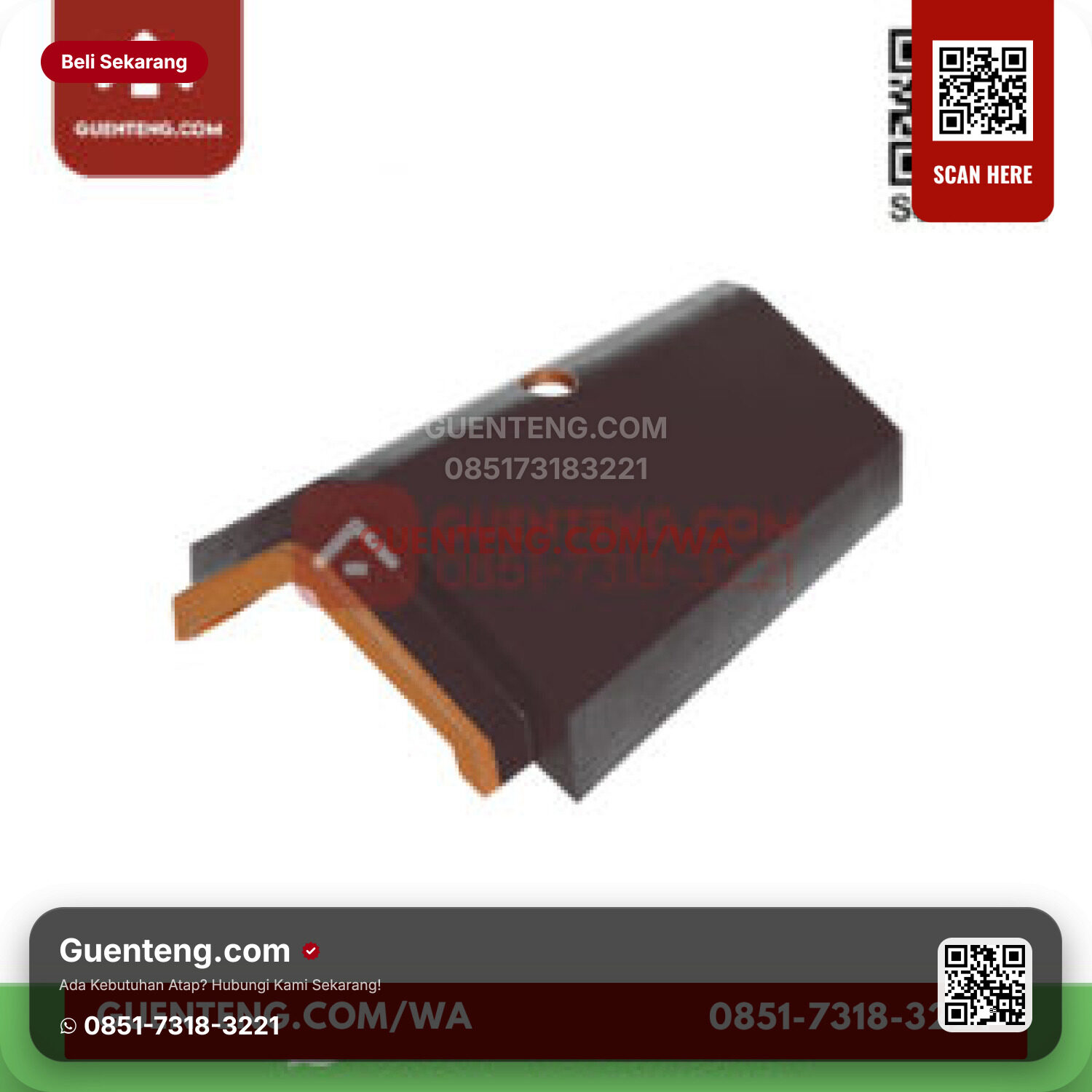Genteng Keramik Kanmuri – Full Flat Aksesoris Genteng Nok 4 Arah Penangkal Petir Kanmuri Full Flat Grade 1 Garnet