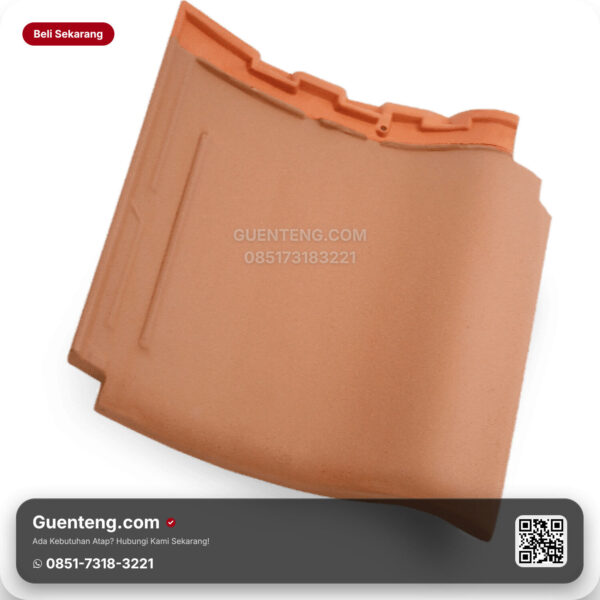 Keramik Kanmuri Kanmuri Full Flat Genteng Nok 4 Arah Penangkal Petir Kanmuri Full Flat Grade 1 Medi Red Pcs