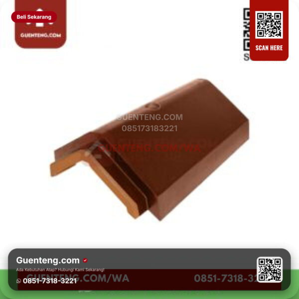 Keramik Kanmuri Kanmuri Full Flat Genteng Nok 4 Arah Penangkal Petir Kanmuri Full Flat Grade 1 Natural Pcs