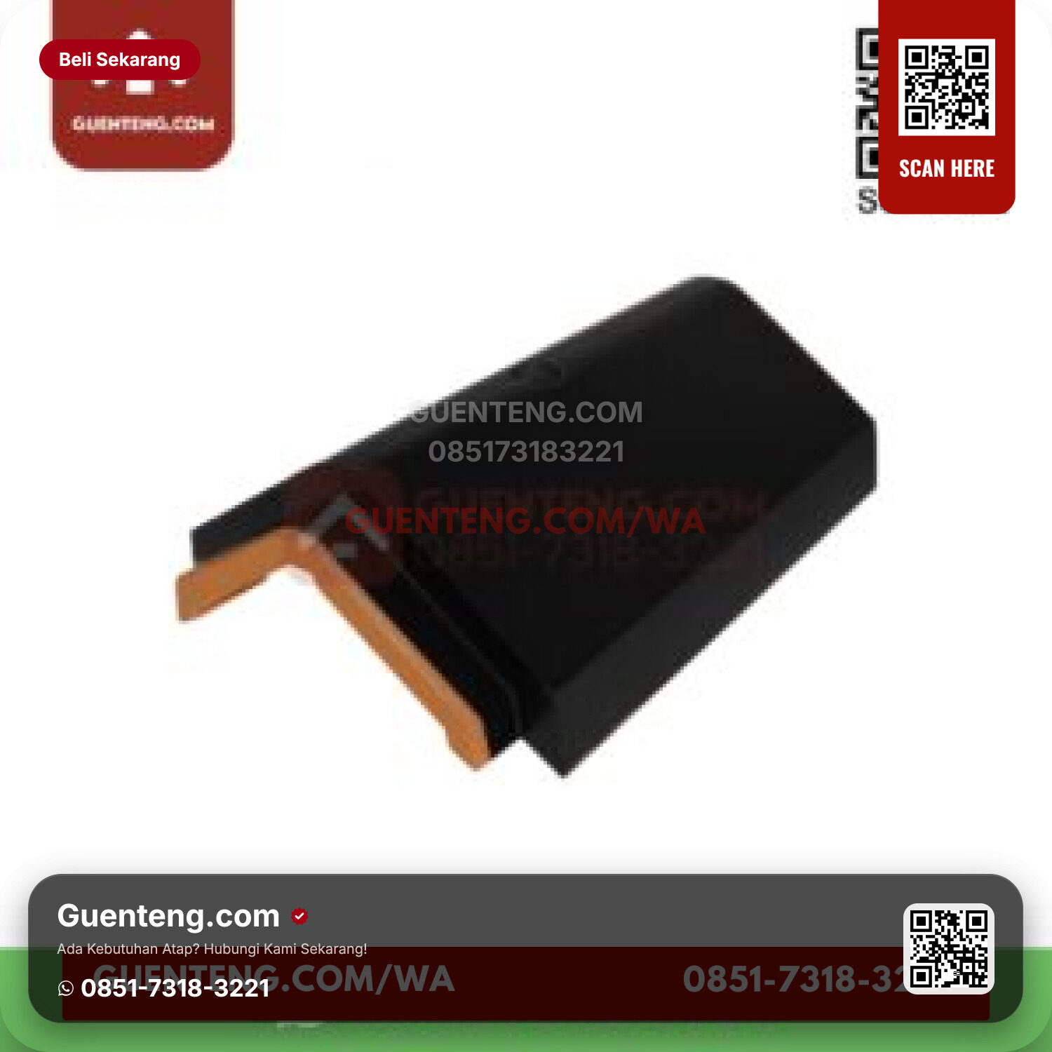 Keramik Kanmuri Kanmuri Full Flat Genteng Nok 4 Arah Penangkal Petir Kanmuri Full Flat Grade 1 Silk Black Pcs