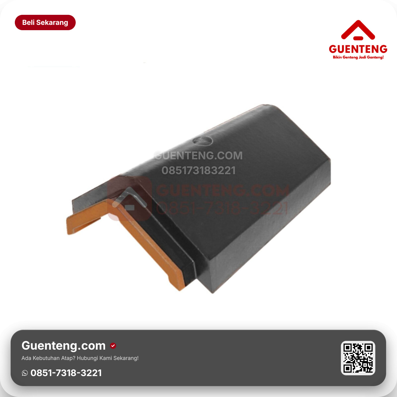 Genteng Keramik Penangkal Petir Kanmuri Full Flat Aksesoris Medi Grey Grade 2