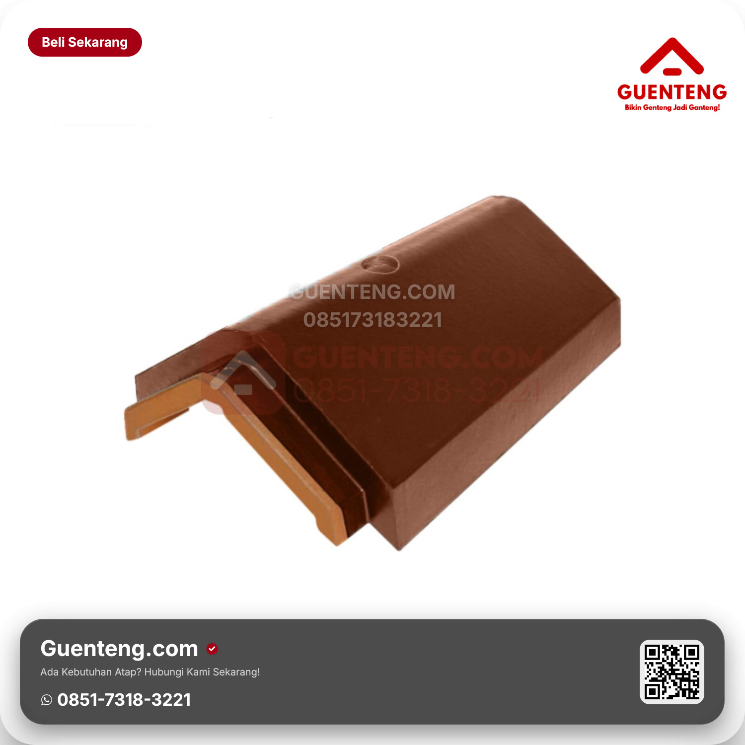Genteng Keramik Penangkal Petir Kanmuri Full Flat Aksesoris Natural Grade 1