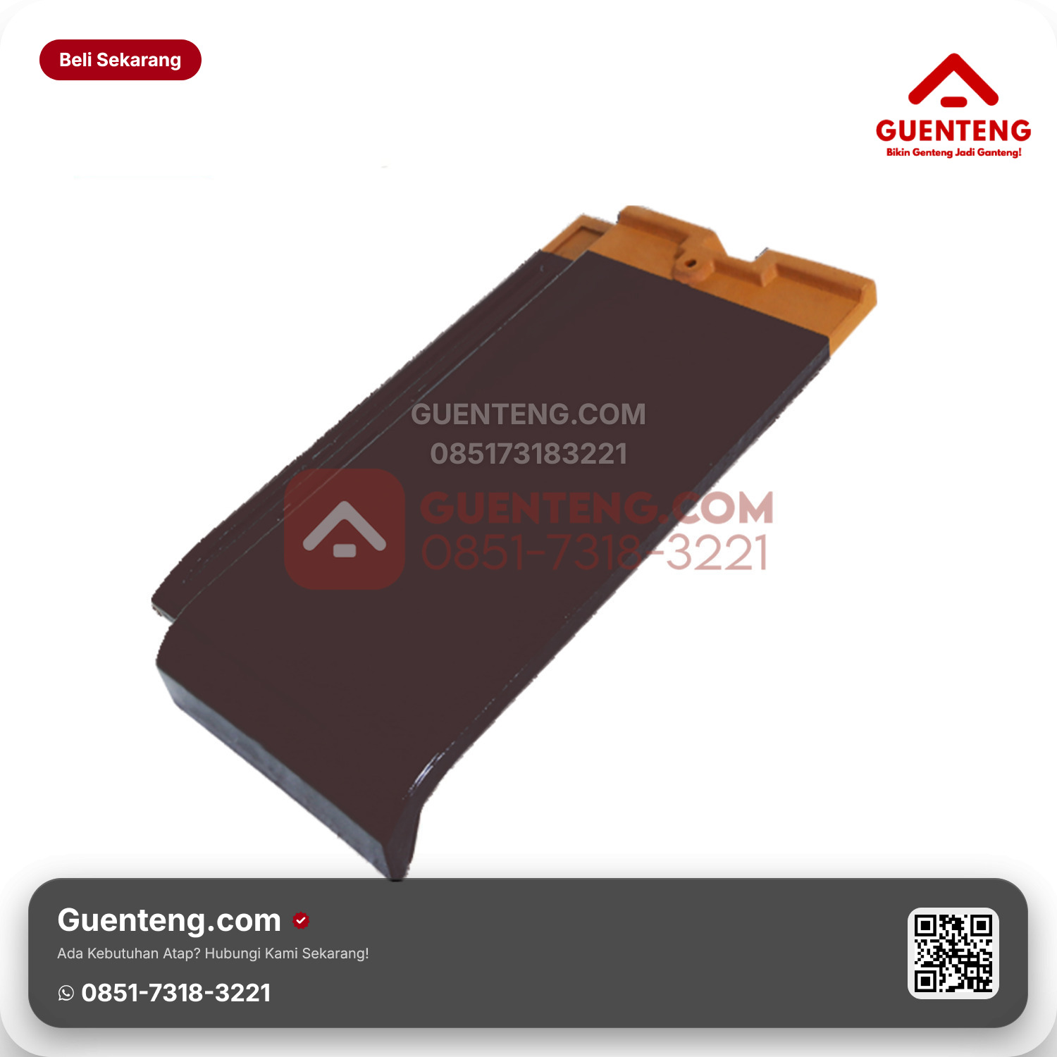 Genteng Keramik Setengah Kanmuri Full Flat Aksesoris Garnet Grade 2