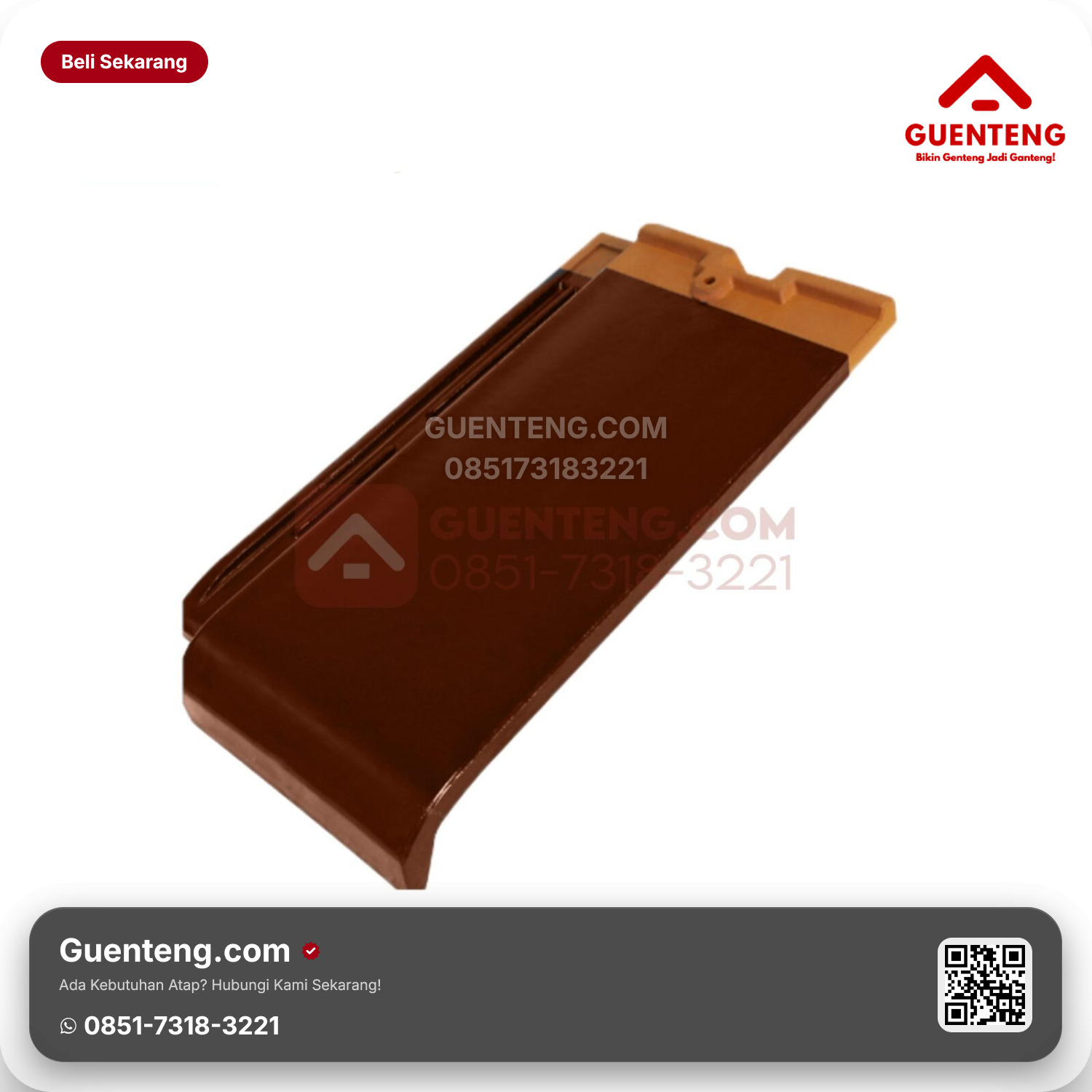 Genteng Keramik Setengah Kanmuri Full Flat Aksesoris Natural Grade 2