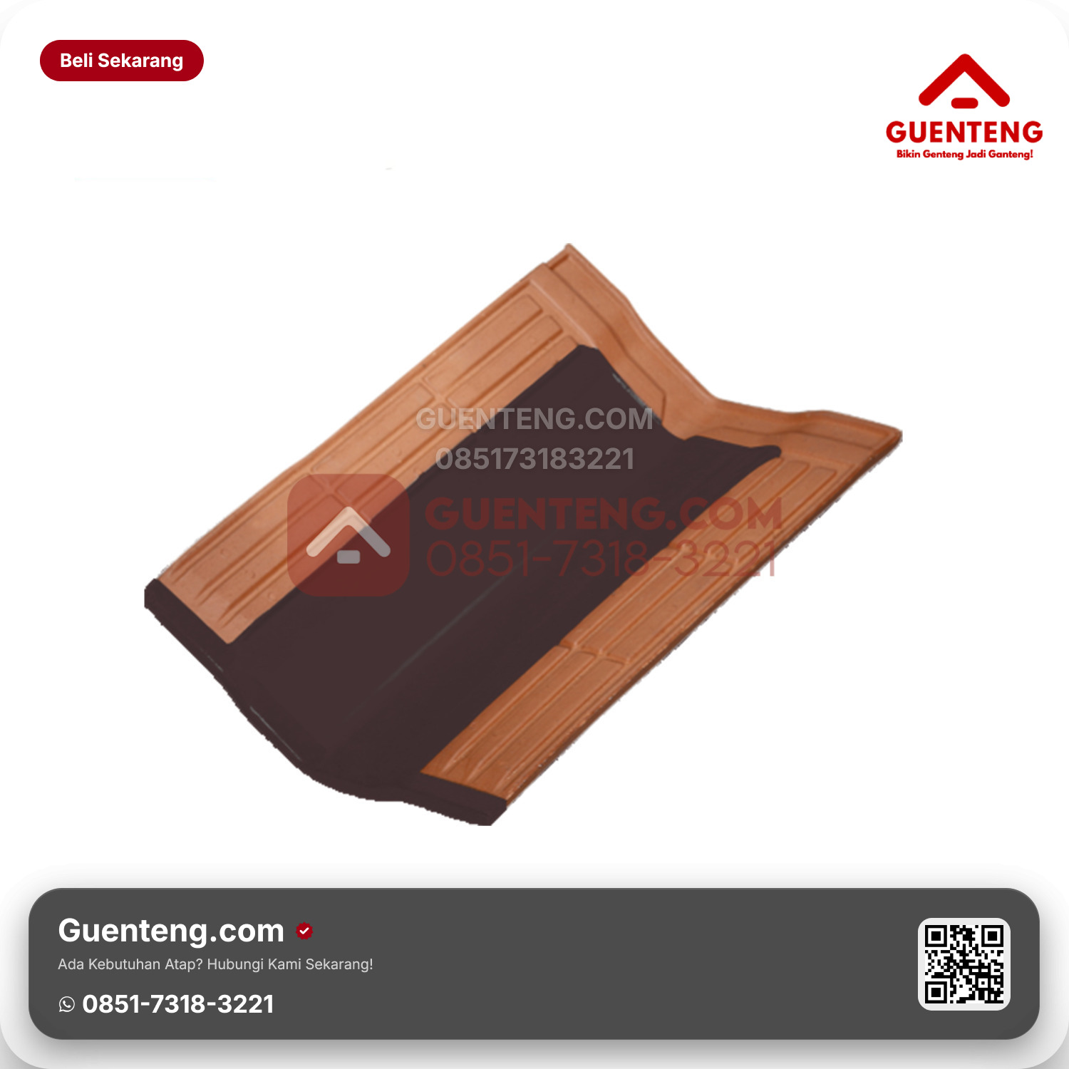 Genteng Keramik Talang Kanmuri Full Flat Aksesoris Garnet Grade 1