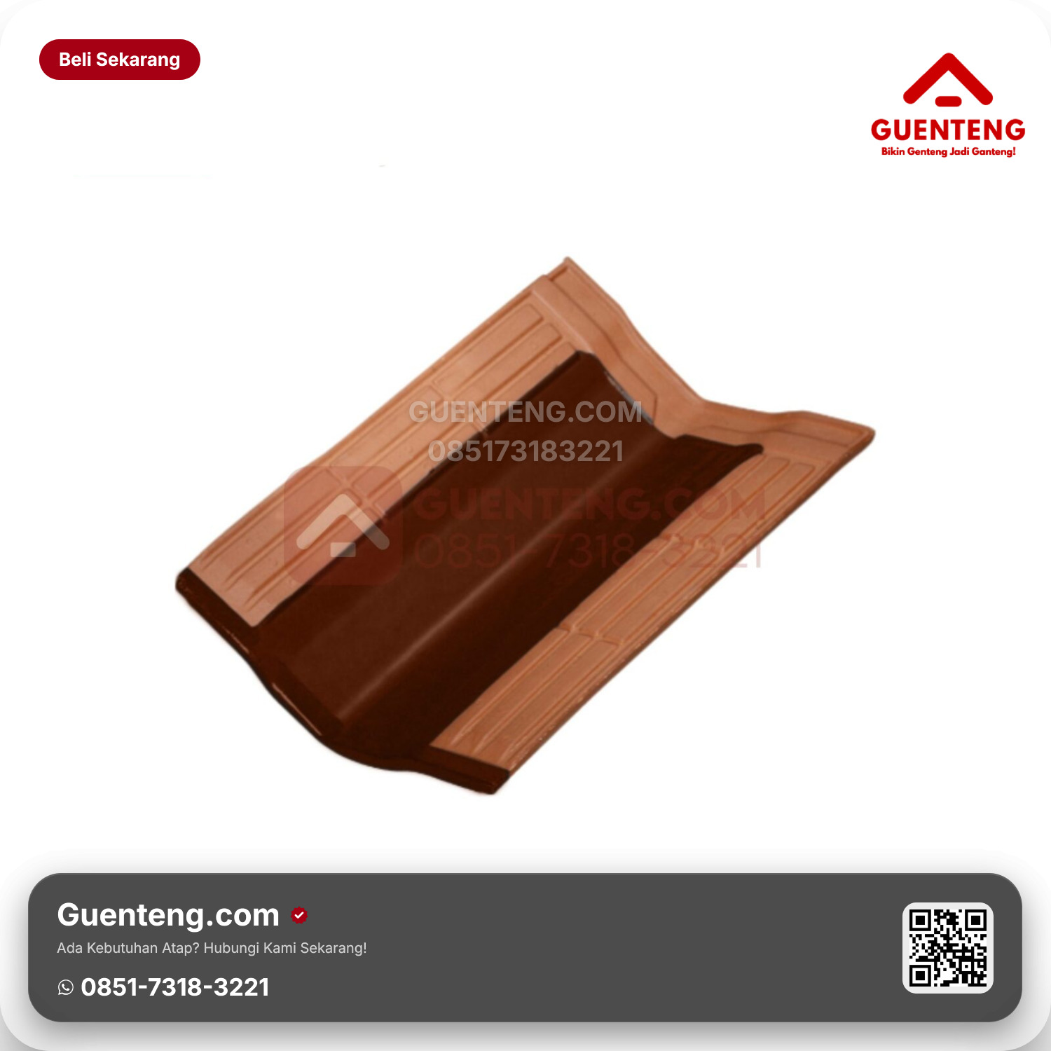 Genteng Keramik Talang Kanmuri Full Flat Aksesoris Natural Grade 1
