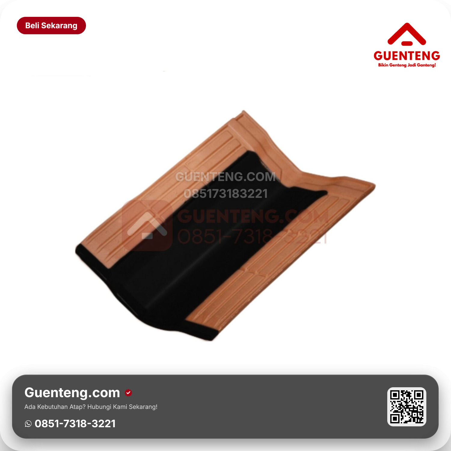 Genteng Keramik Talang Kanmuri Full Flat Aksesoris Silk Black Grade 2