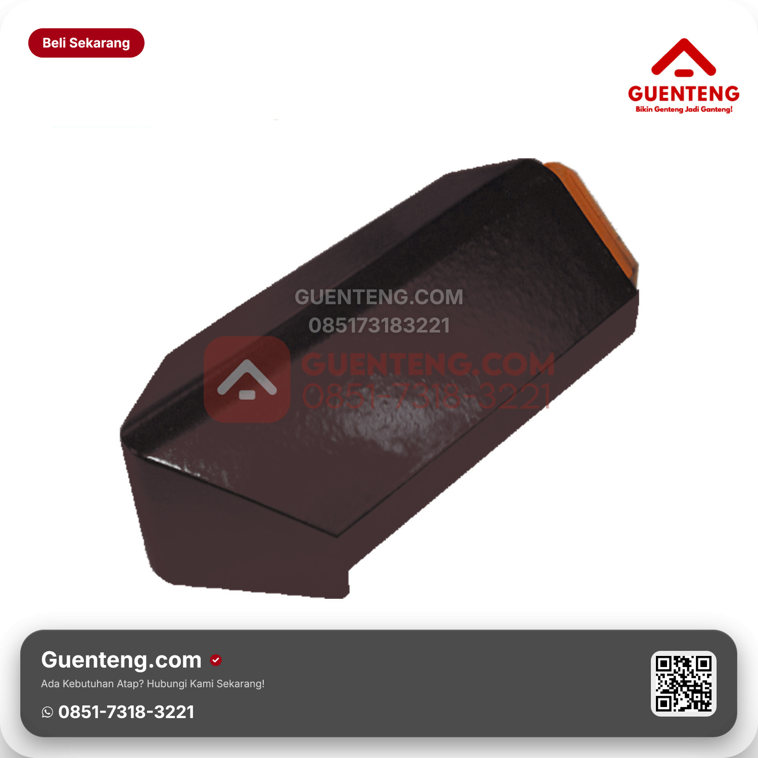 Genteng Keramik Ujung Jurai Kanmuri Full Flat Aksesoris Garnet Grade 2