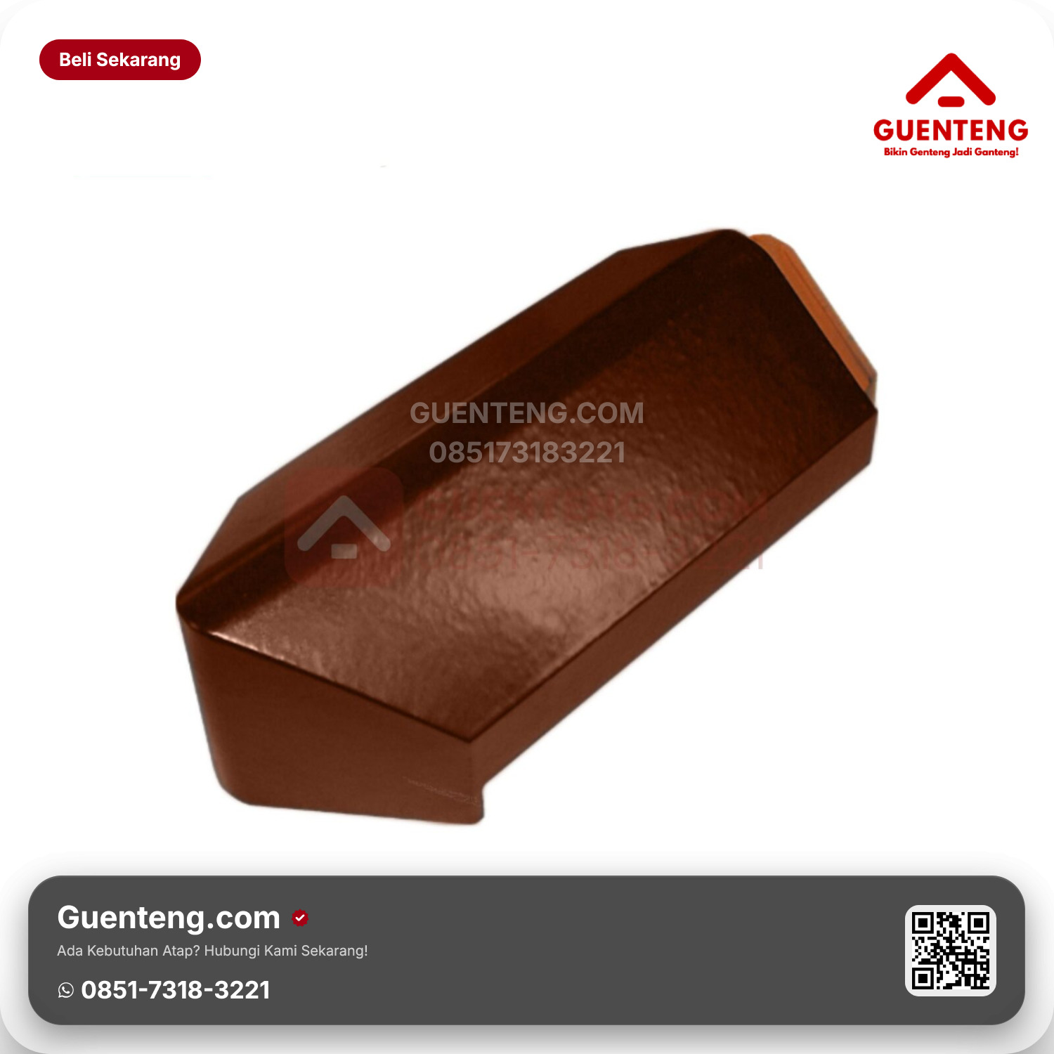 Genteng Keramik Ujung Jurai Kanmuri Full Flat Aksesoris Natural Grade 2