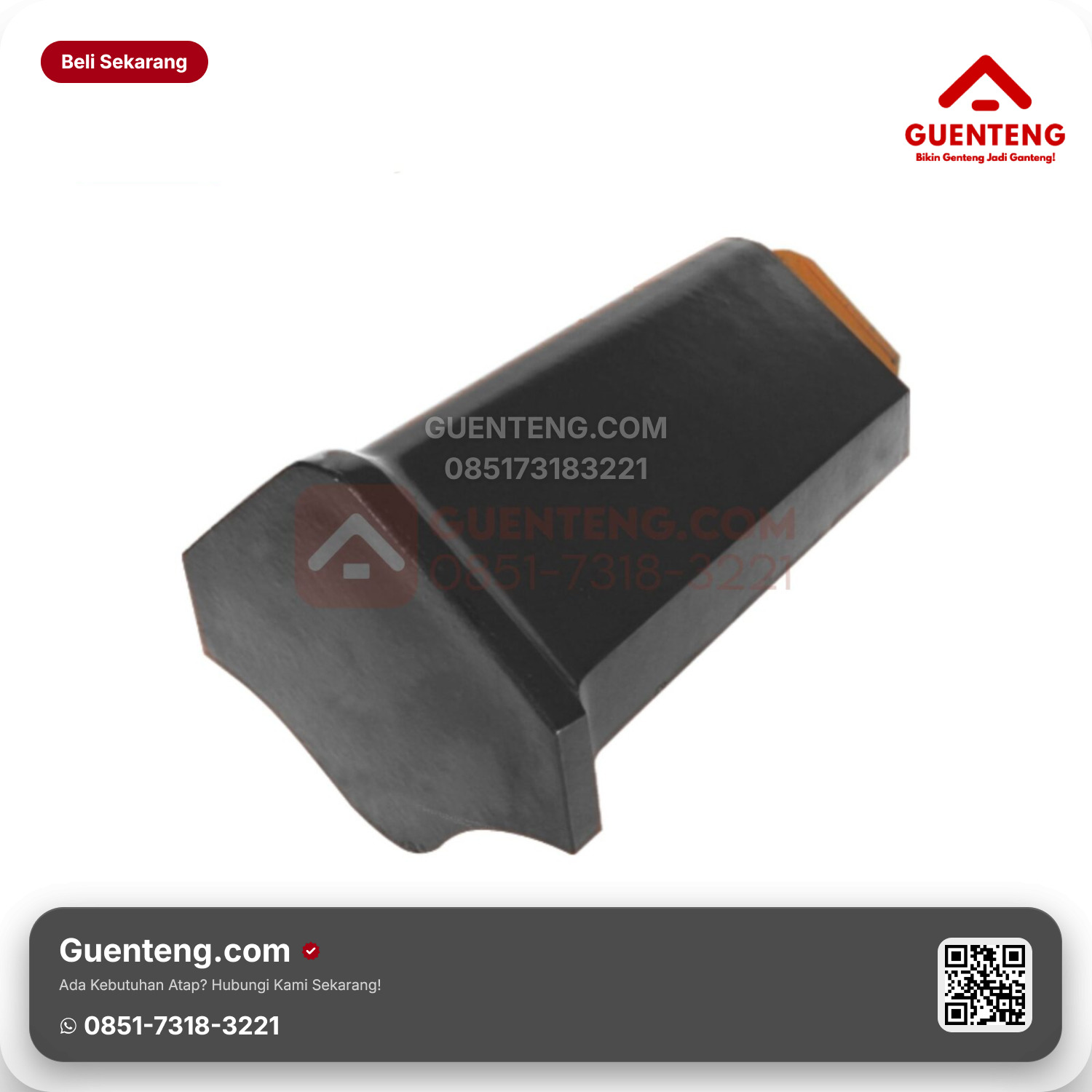 Genteng Keramik Ujung Nok Kanan Kanmuri Full Flat Aksesoris Medi Grey Grade 1