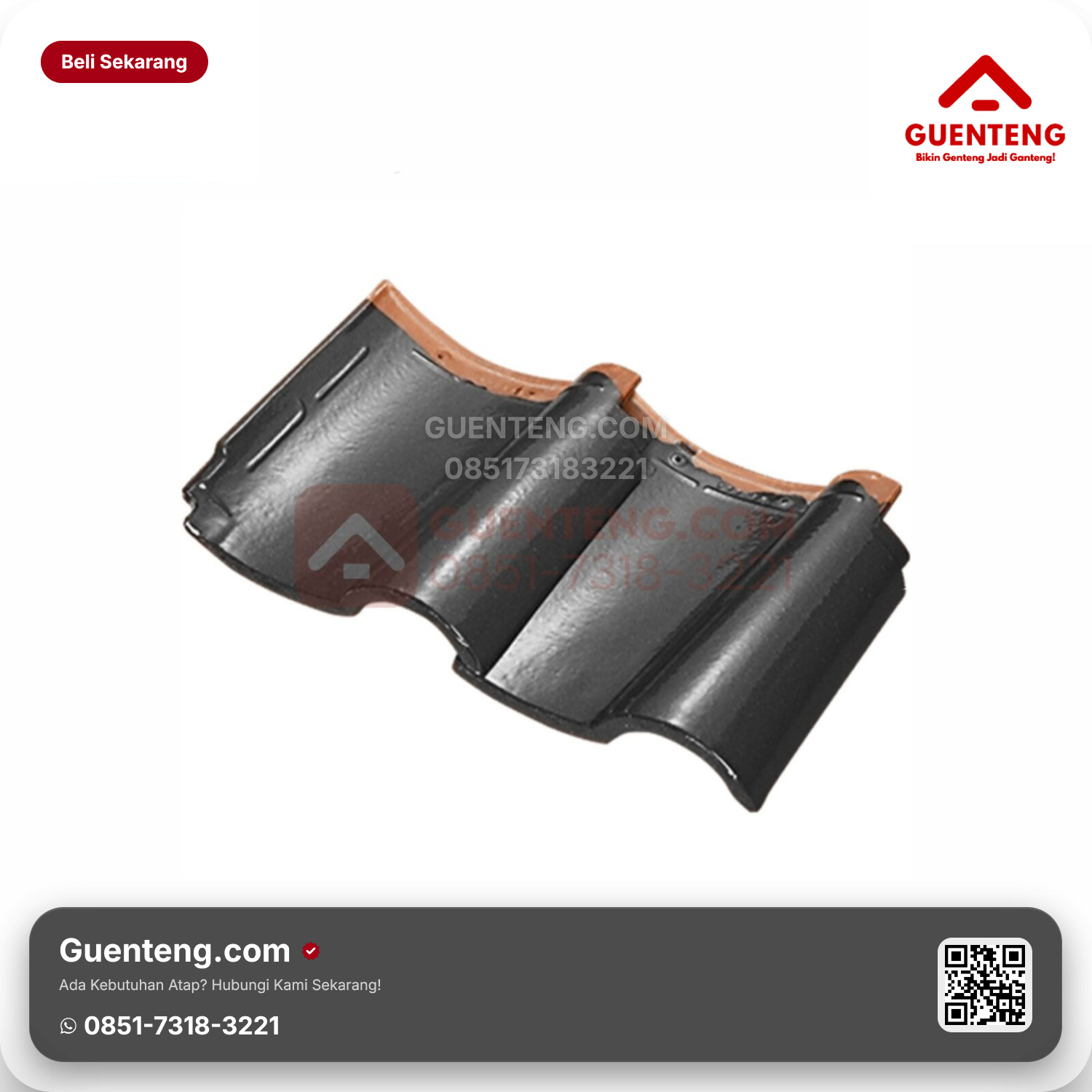 Genteng Keramik Dobel/Double Tile Kanmuri Milenio Aksesoris Galaxy Silver Grade 1
