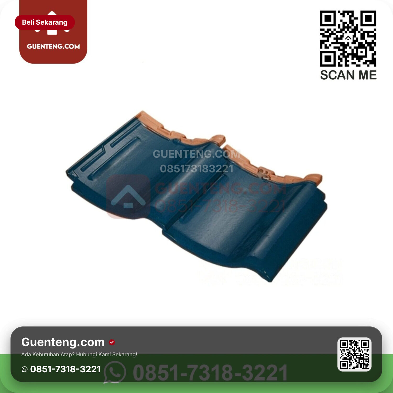 Genteng Keramik Kanmuri – Milenio Aksesoris Genteng Dobel/Double Tile Kanmuri Milenio Grade 1 Tosca