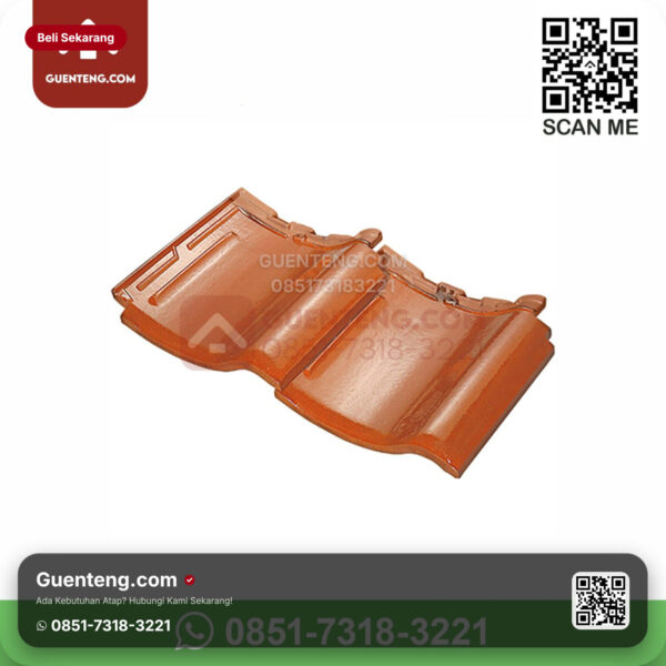 Keramik Kanmuri Kanmuri Milenio Genteng Dobel Double Tile Kanmuri Milenio Grade 1 Unglazed Pcs