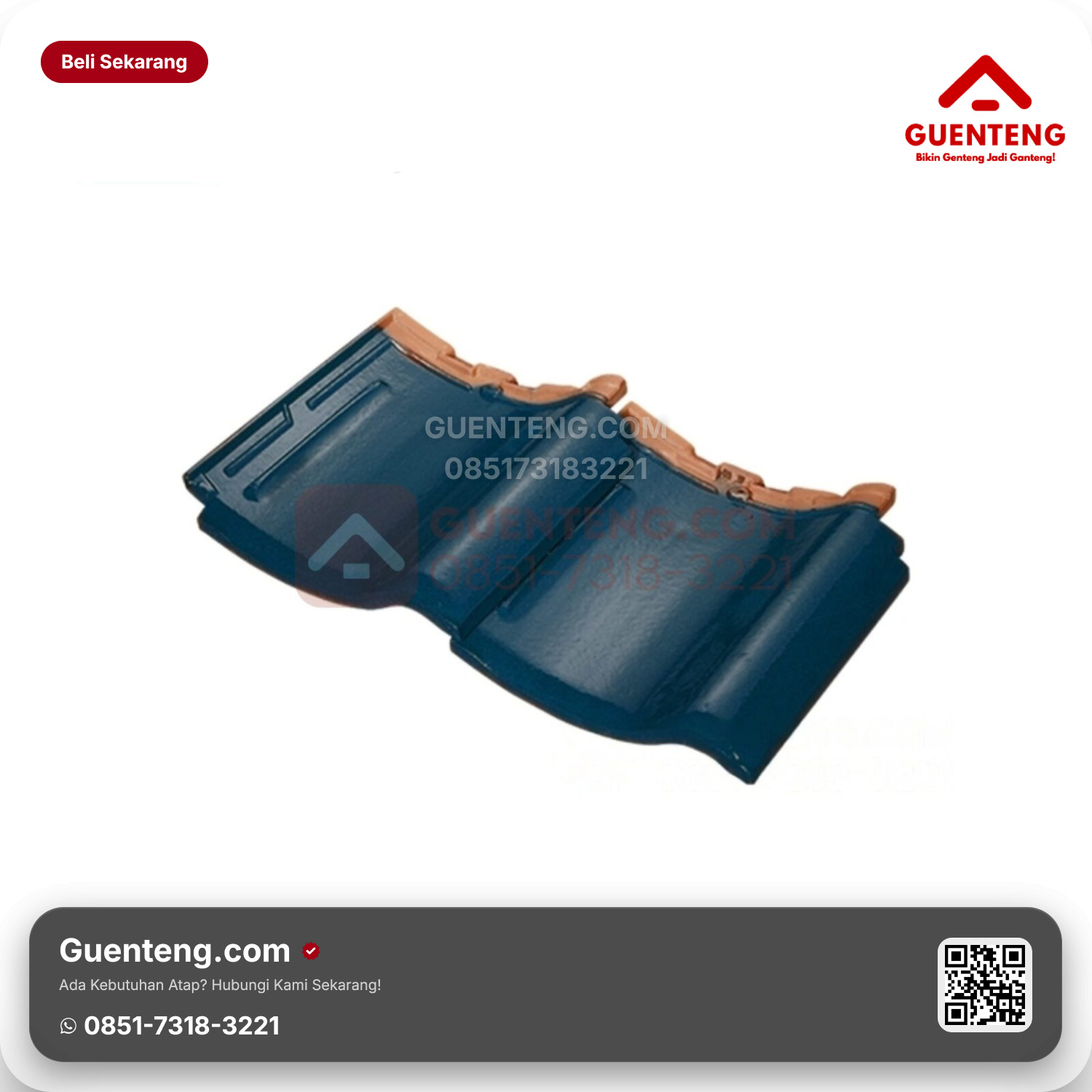 Genteng Keramik Dobel/Double Tile Kanmuri Milenio Aksesoris Tosca Grade 2