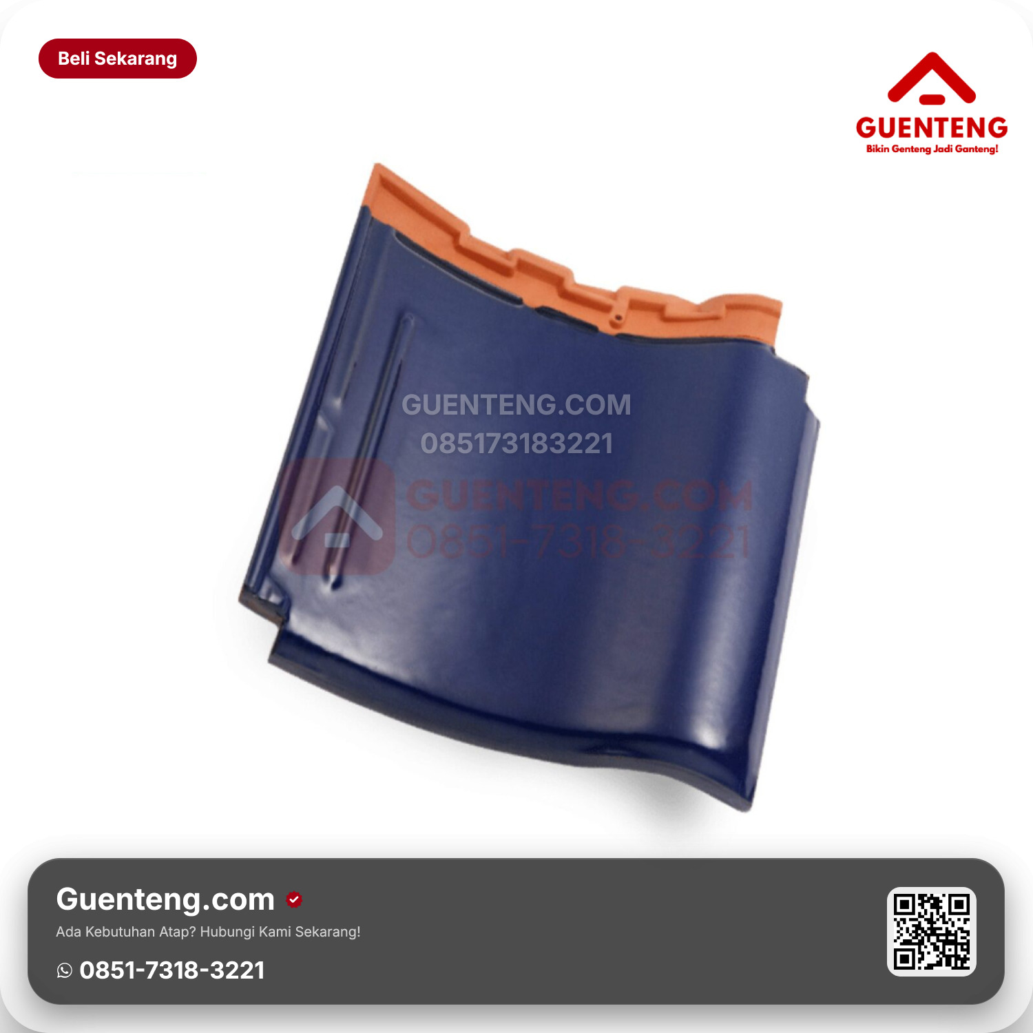 Genteng Keramik Kanmuri Milenio Utama Admiral Blue Grade 2
