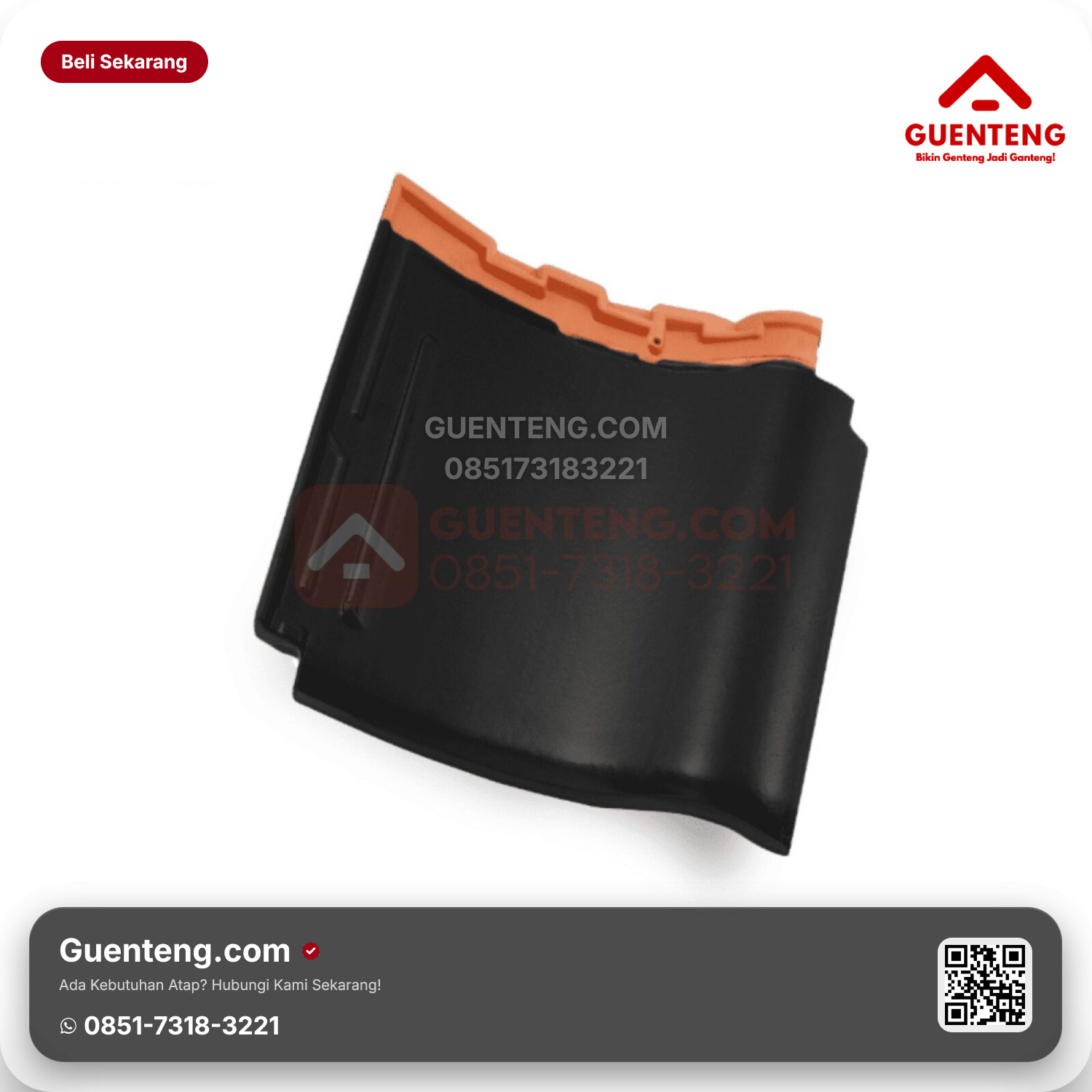 Genteng Keramik Kanmuri Milenio Utama Diamond Black Grade 1