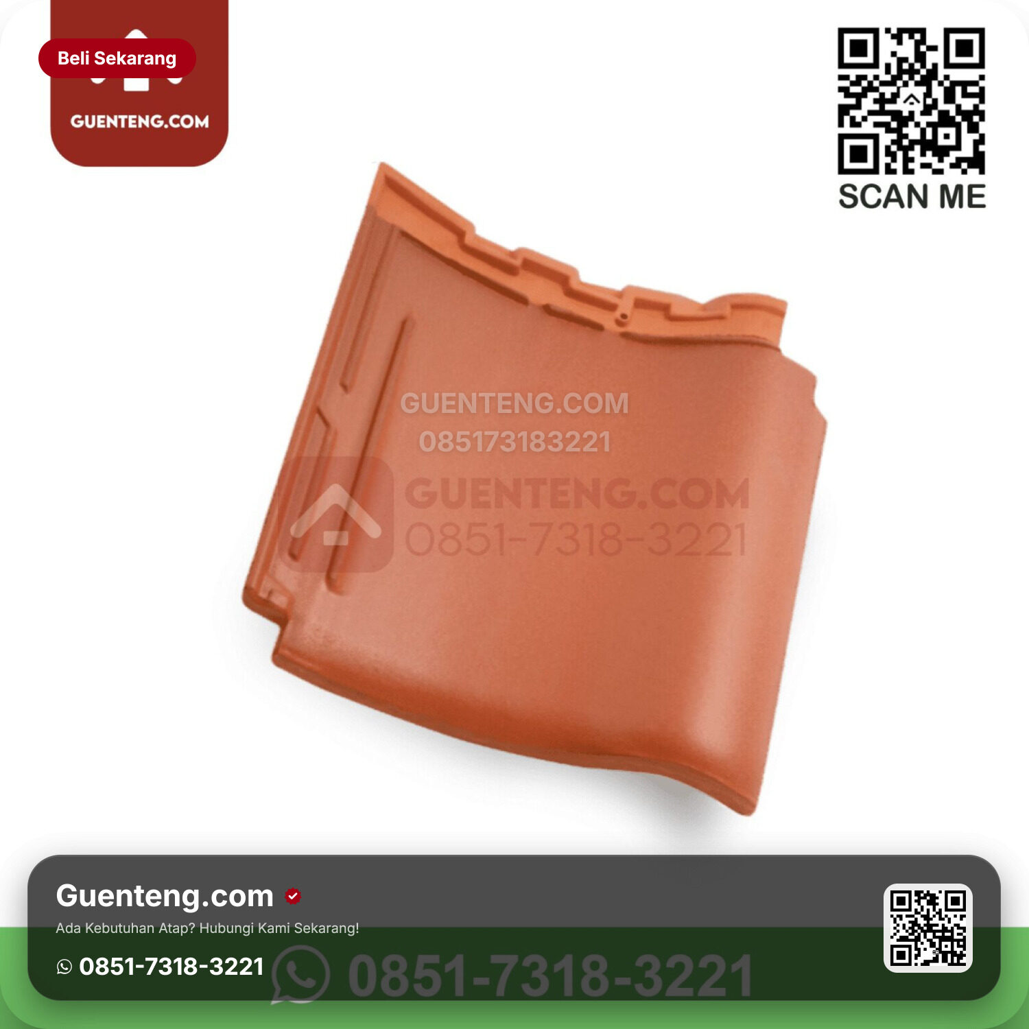 Genteng Keramik Kanmuri – Milenio Genteng Utama Kanmuri Milenio Grade 1 Medi Orange