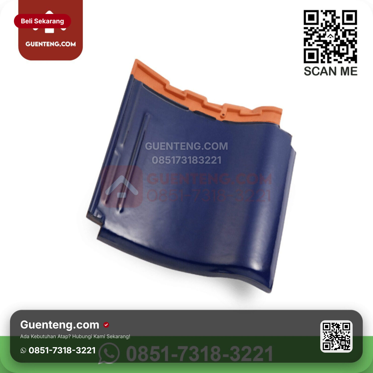 Genteng Keramik Kanmuri – Milenio Genteng Utama Kanmuri Milenio Grade 2 Admiral Blue